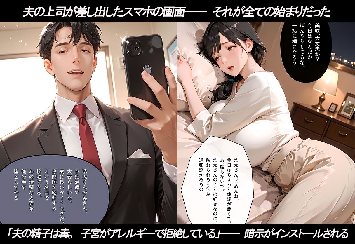 不妊治療と騙されて上司に中出しされ続けた妻 サンプル画像2