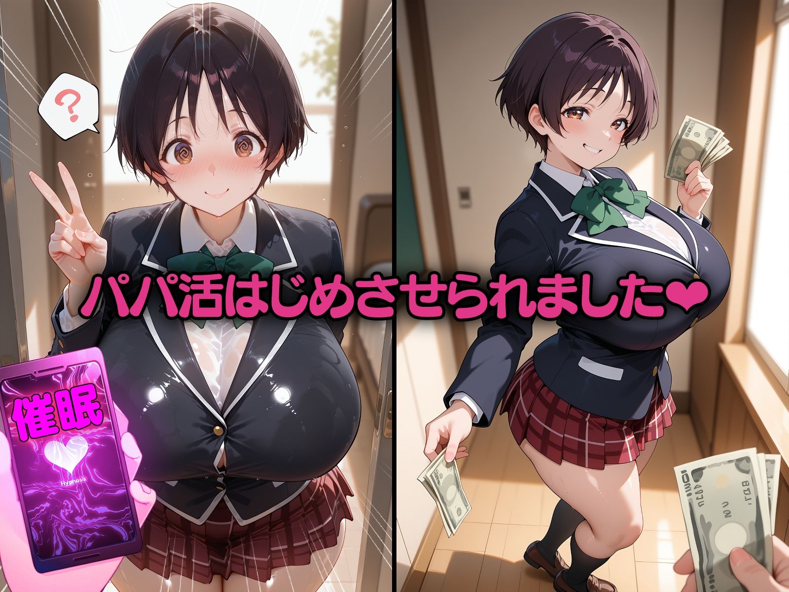 中二病な3人と催●で強●パパ活 無職ニートおじさん大暴れ！ サンプル画像1