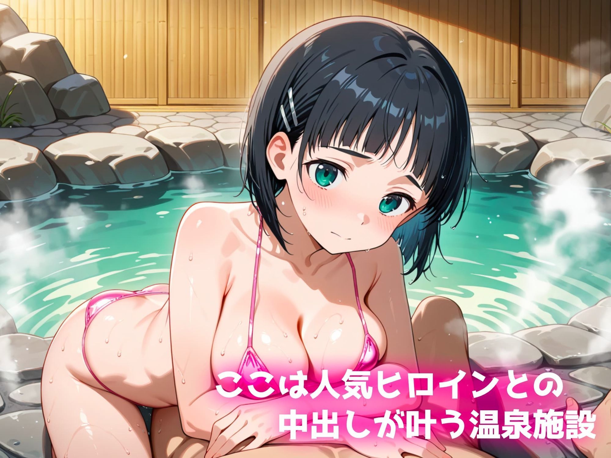 中出し温泉〜ヒロインの湯〜桐ヶ谷直葉編 サンプル画像1