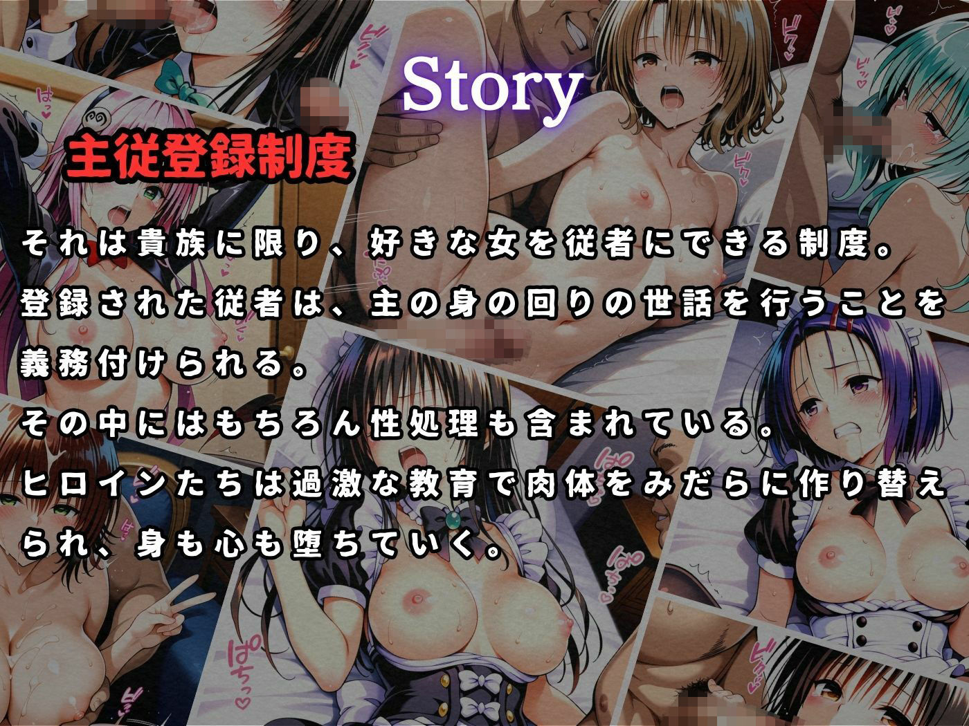 主従登録制度 〜主に快楽を捧げる従者たちの記録〜  総集編 サンプル画像1