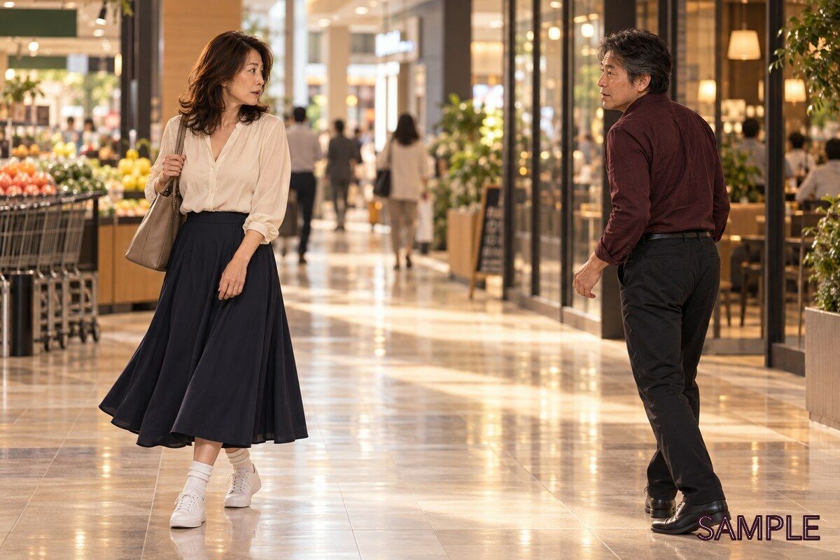 二十七年ぶりに再会した人妻は、白い靴下を履いていた サンプル画像1