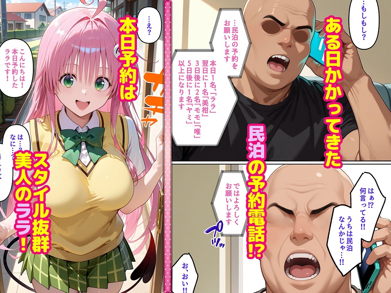 二次元ヒロインたちが俺の部屋を民泊利用するのでお代を身体で支払ってもらう と〇ぶる編 サンプル画像1