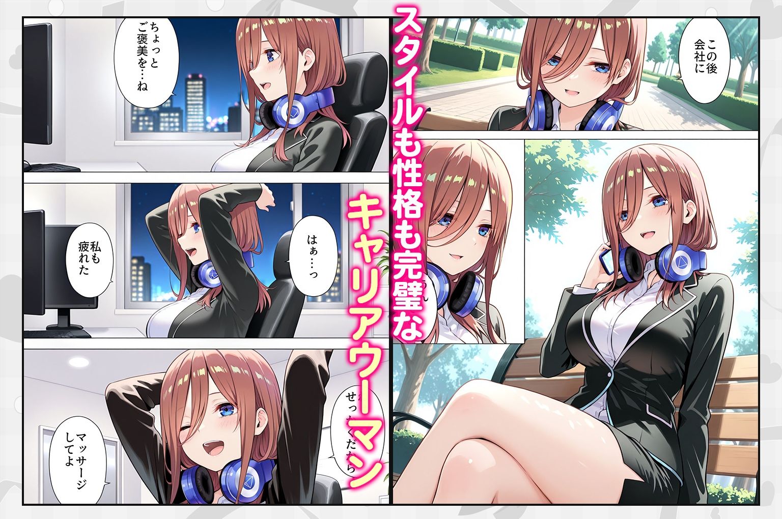 五等分の恋の上司〜誰もいないオフィスで禁断の行為をする中野三玖さん サンプル画像1