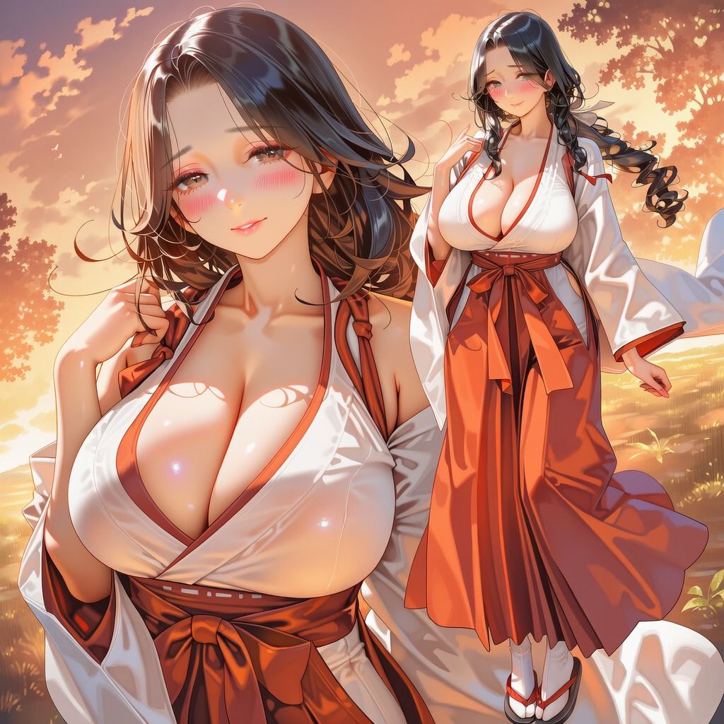 人妻のぞみさんの秘め事（巫女_村の掟） サンプル画像1