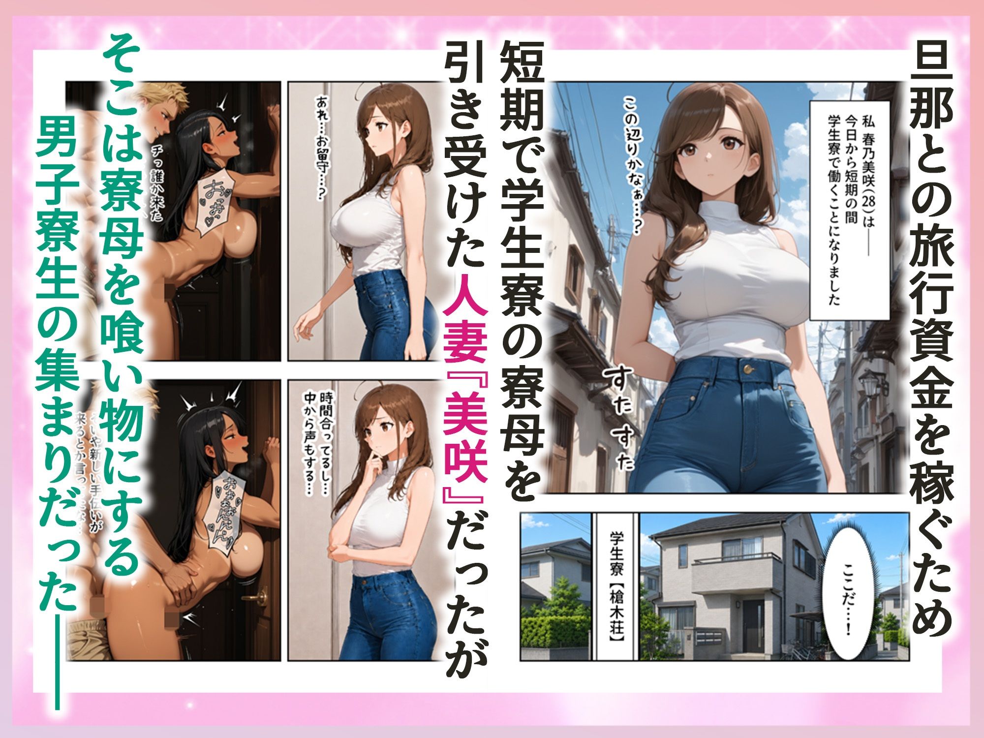 人妻寮母  清楚な人妻が生徒達に回されてメス堕ちした話 サンプル画像1