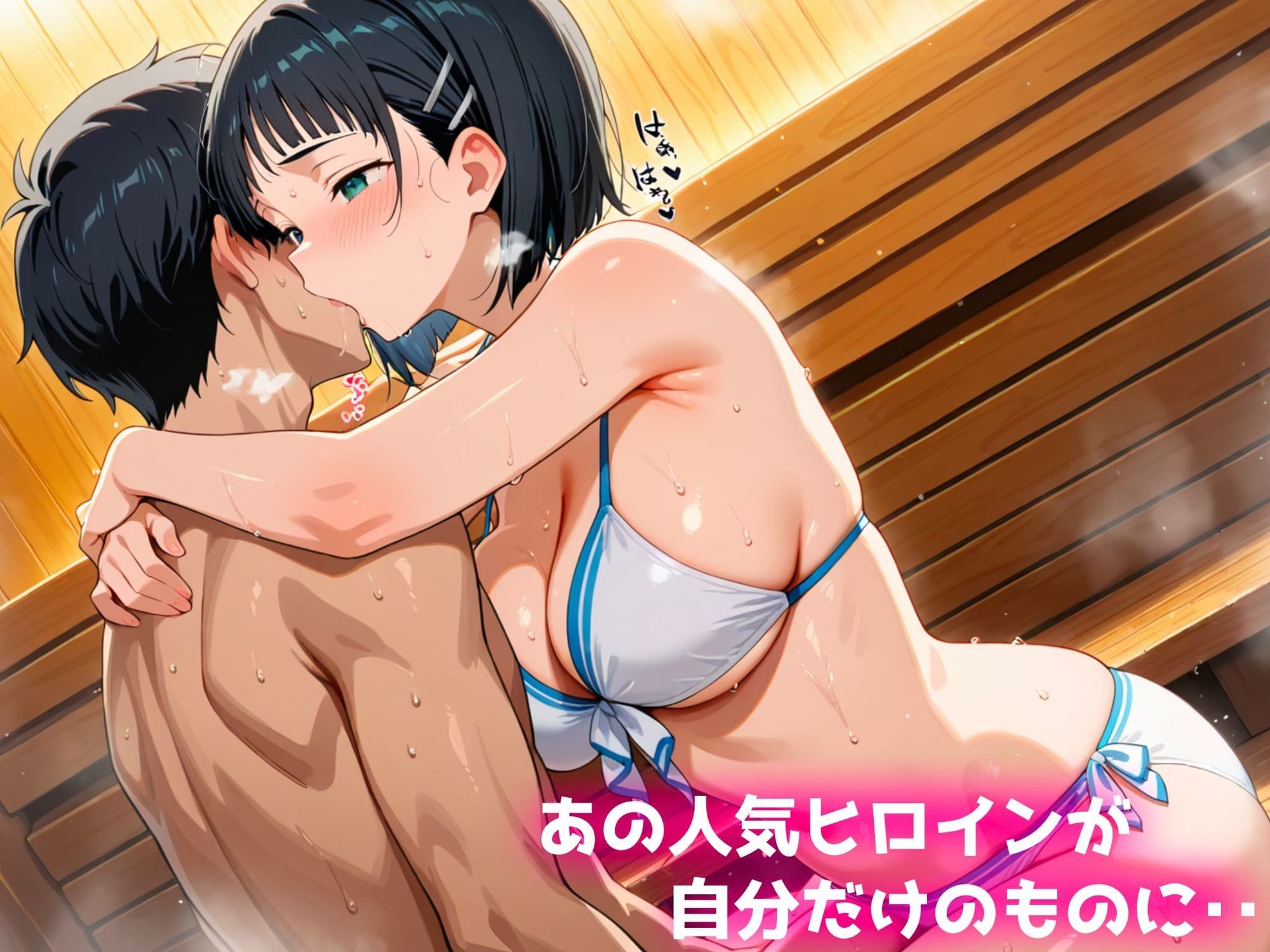人気ヒロインに中出しができるサウナ〜桐ヶ谷直葉編〜 サンプル画像2