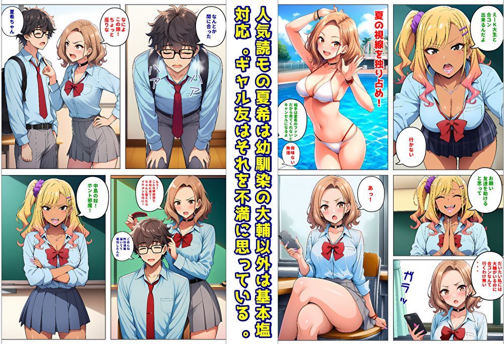 人気読モのギャル幼馴染は、みんなには塩対応なのに僕には世話焼きでデレる サンプル画像1