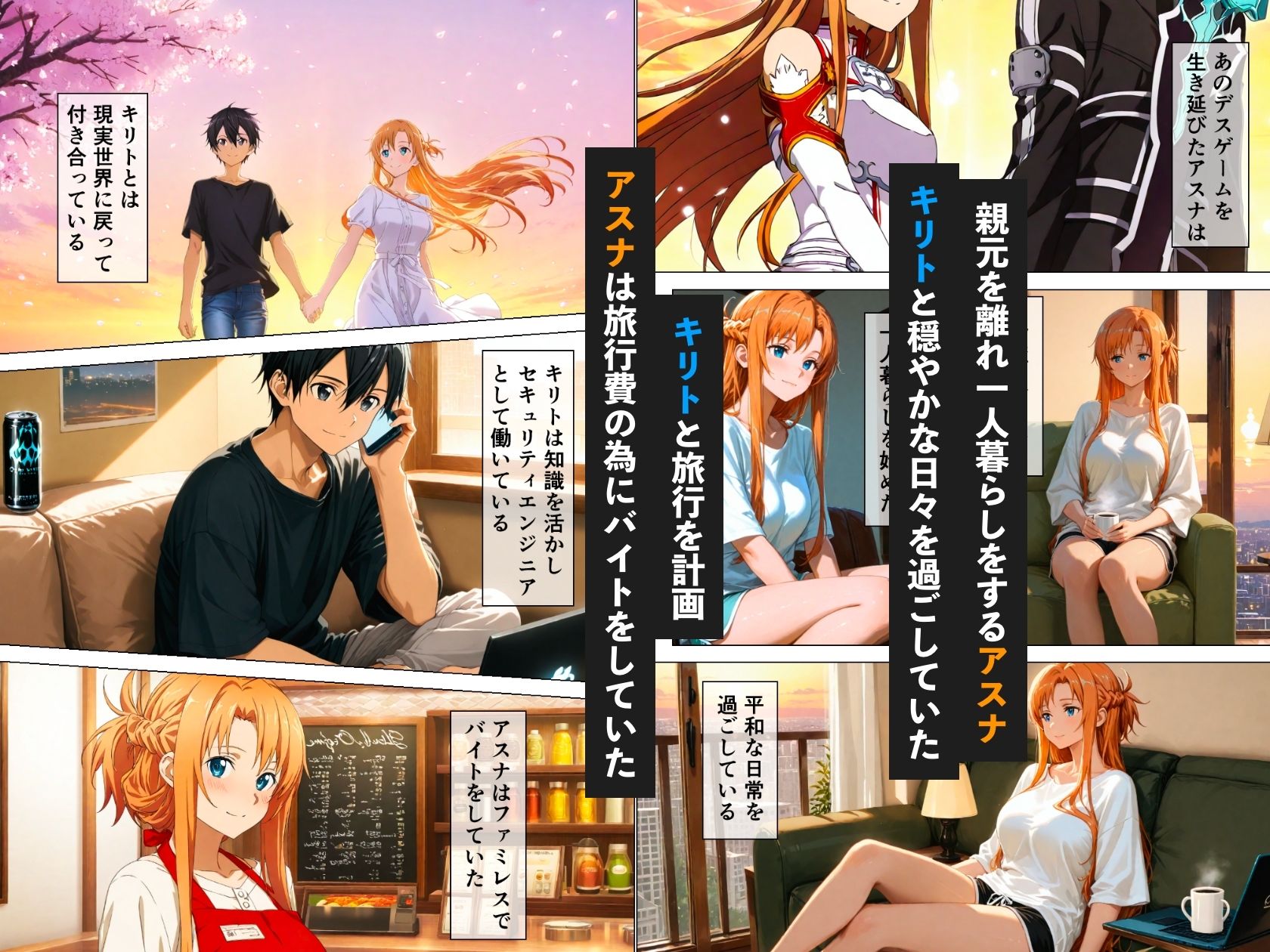 仕事ができないキモ男にアスナが弱みを握られて寝取られる話 サンプル画像1