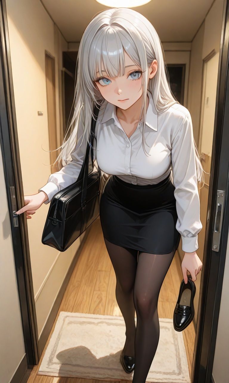 仕事帰りの着衣入浴 – 濡れ透けバスタイム – サンプル画像1