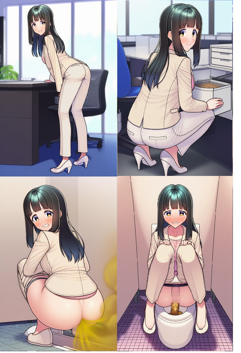 会社員女性達のオナラ・排便シチュエーション サンプル画像1