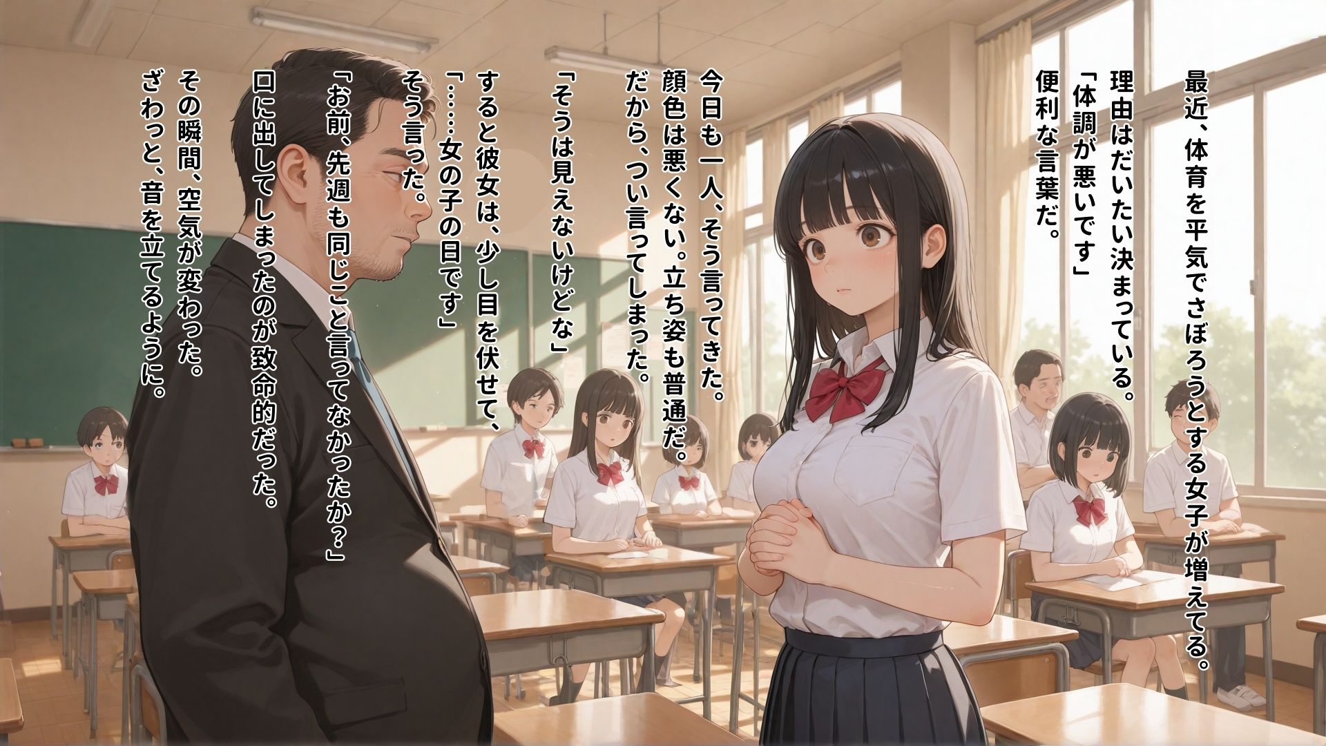 体育の授業をサボっただけなのに突然現れた卑猥な指先に全身を弄ばれて何回イってもやめてもらえない女の子 サンプル画像1