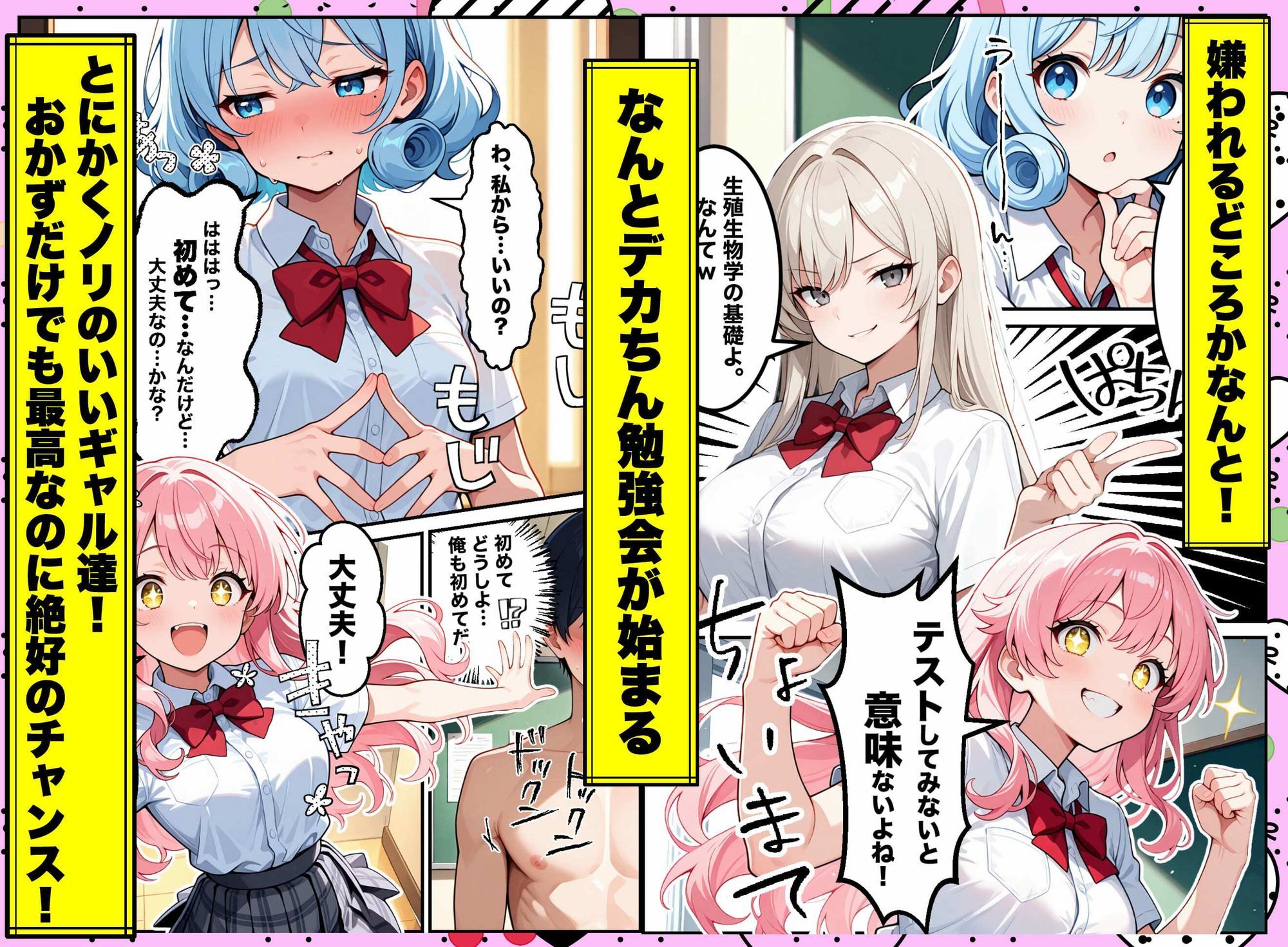 俺のおかず一軍ギャル、デカちんがバレてもてあそばれた結果3人まとめて彼女になったハーレム物語 サンプル画像3