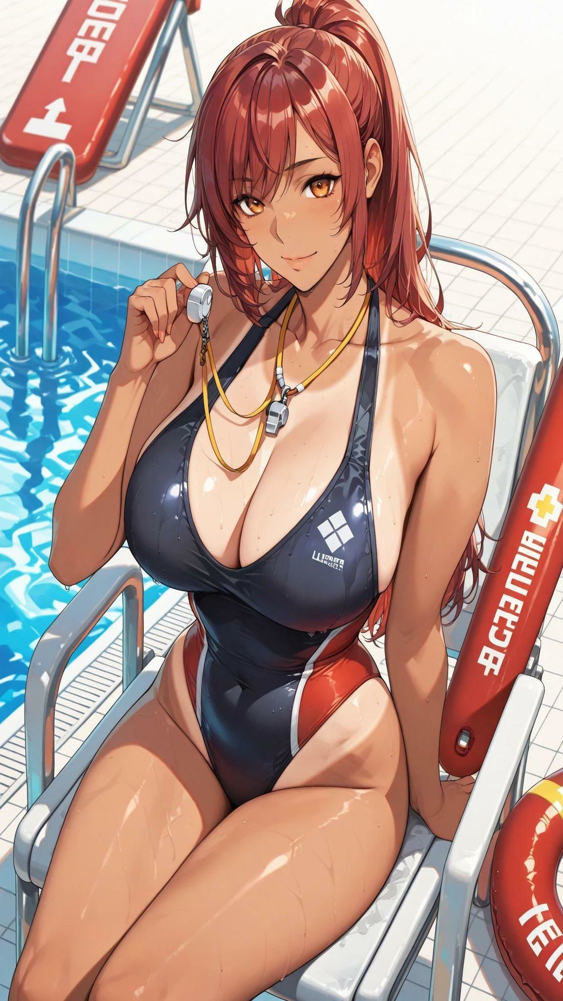 俺の彼女はプール監視員 サンプル画像1