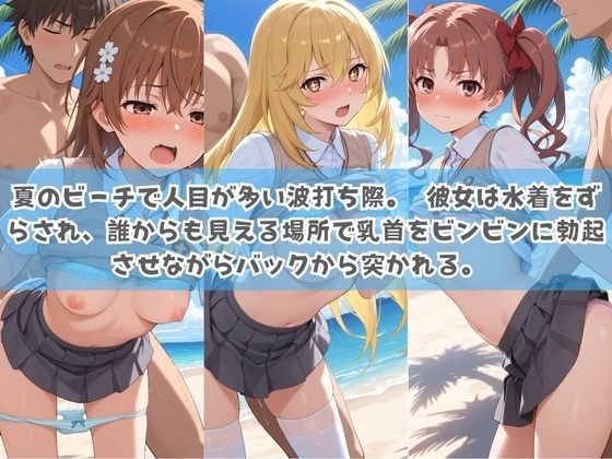 俺の彼女は露出狂〜人目につくたび乳首がビンビンに勃起しちゃう〜 と〇る科学の超電磁砲 サンプル画像2