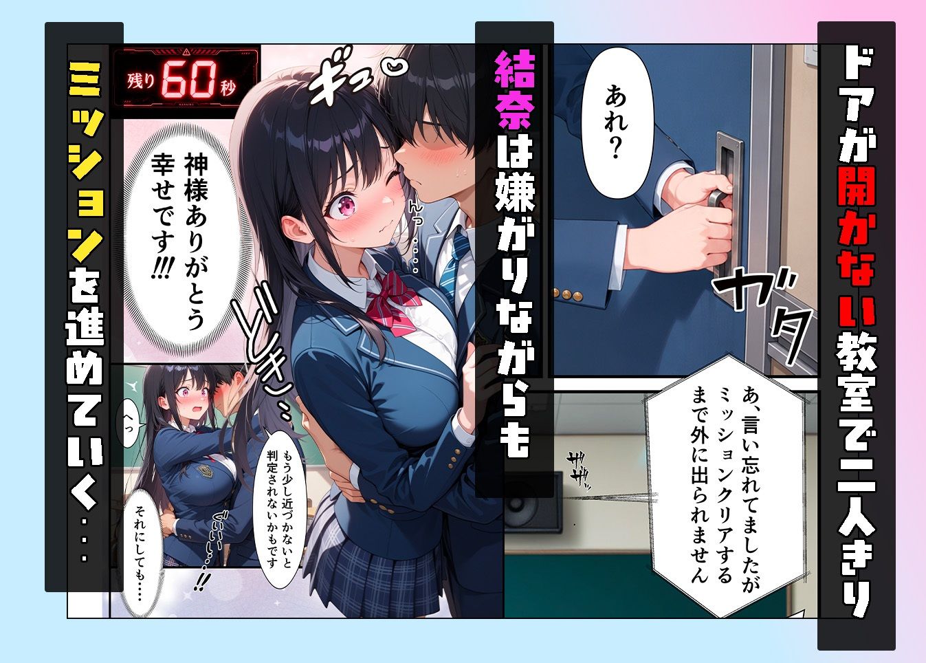 俺を嫌っているクラス1美少女とセックスしないと出られない部屋で中出ししまくった話 サンプル画像4