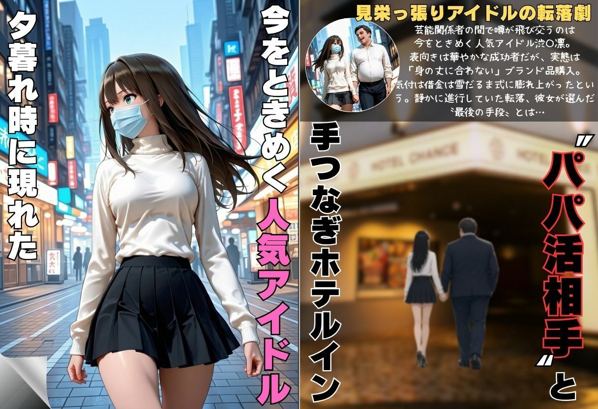 借金地獄の人気アイドル初めてのパパ活でアヘ顔絶頂 サンプル画像2