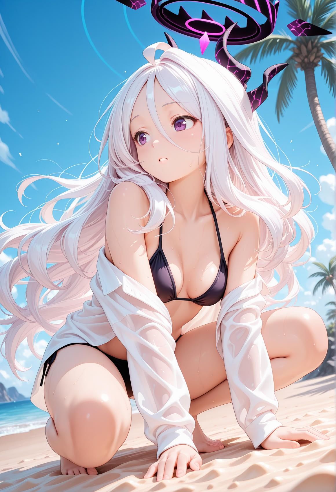 催● 渚物語 〜ブル〇カ 空崎〇ナ 水着ビキニ編〜 海水浴で賑わう常夏のビーチ、そして蘇るあの日の悪夢 サンプル画像1
