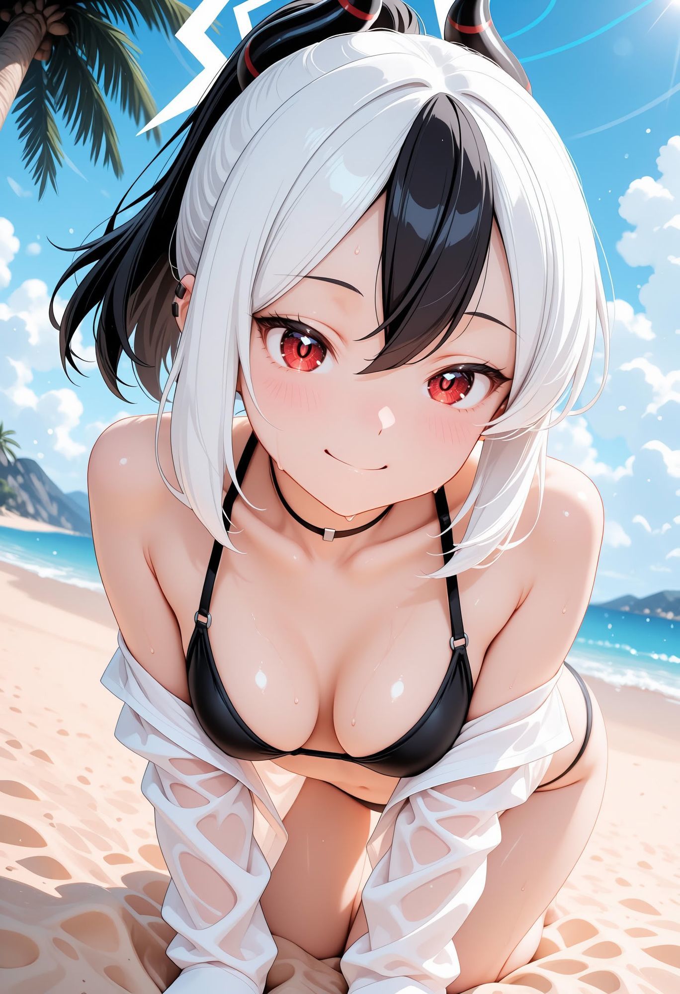催●@渚物語 〜ブル〇カ 鬼〇カヨコ編〜 海水浴で賑わう常夏のビーチ、そして蘇るあの日の悪夢 サンプル画像1