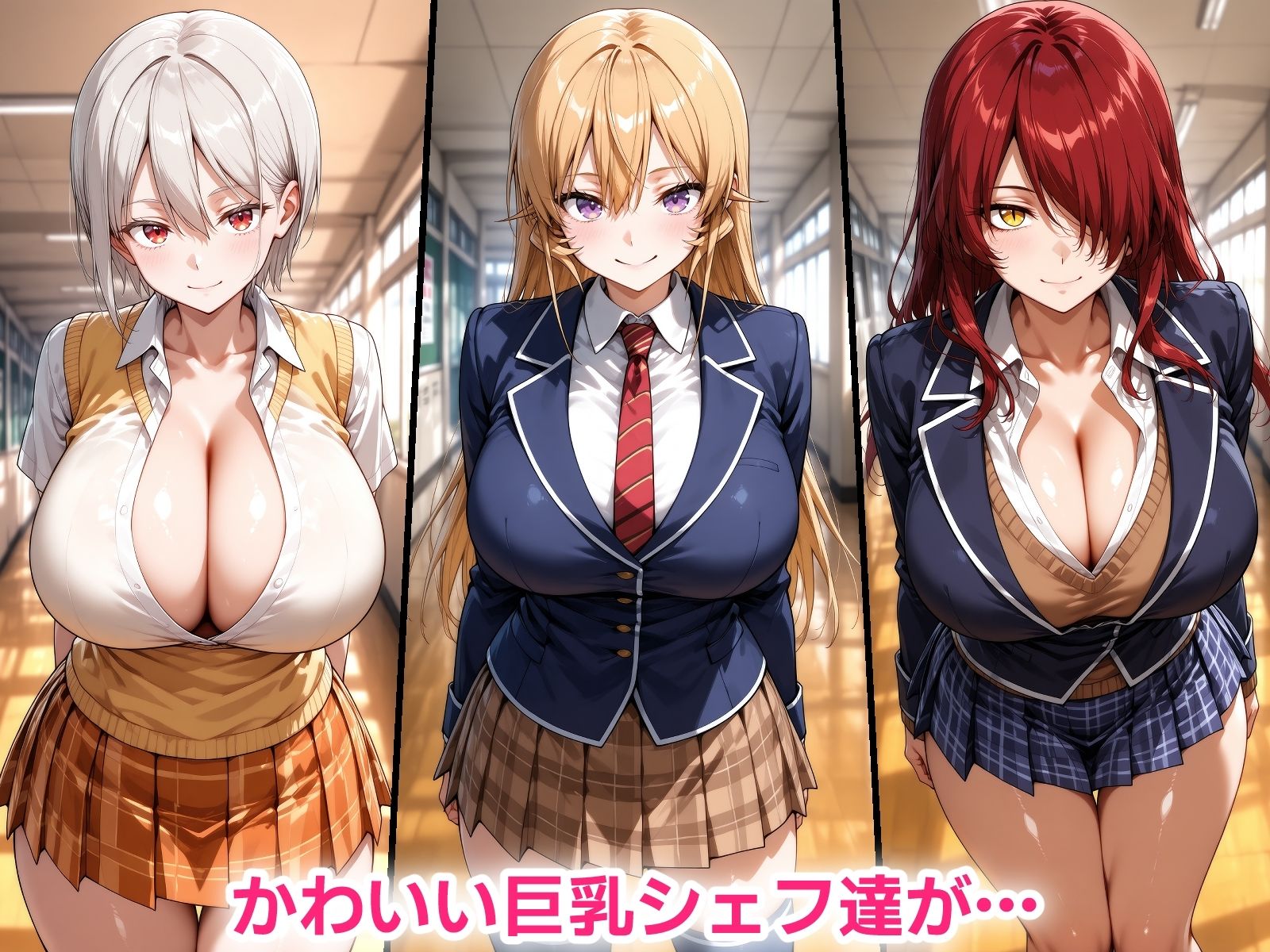 催●おじさんに寝取られる！巨乳シェフたち〜全員メス堕ち・孕ませ〜 サンプル画像1
