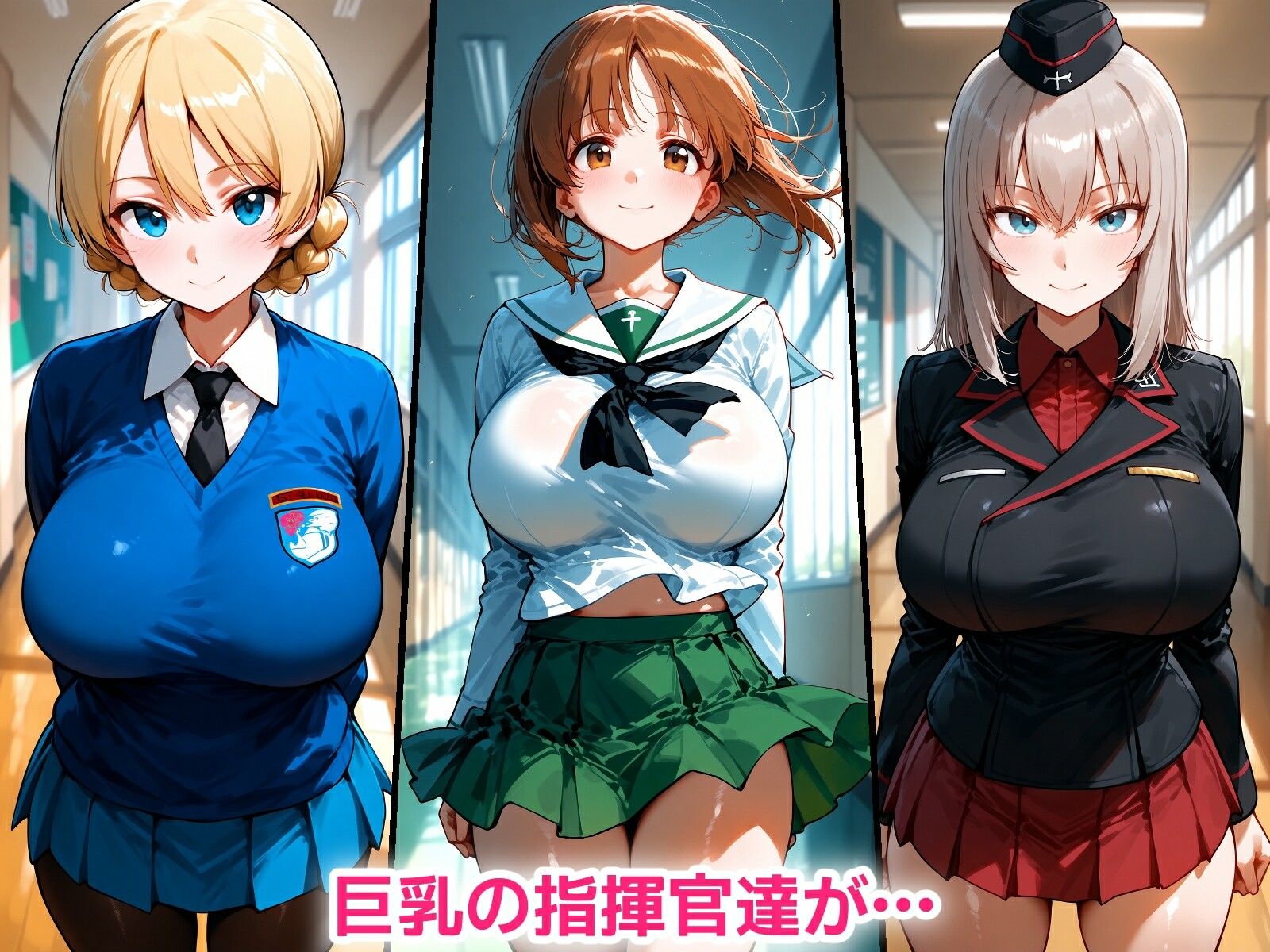 催●おじさんに寝取られる！巨乳指揮官たち〜全員メス堕ち・孕ませ〜 サンプル画像1