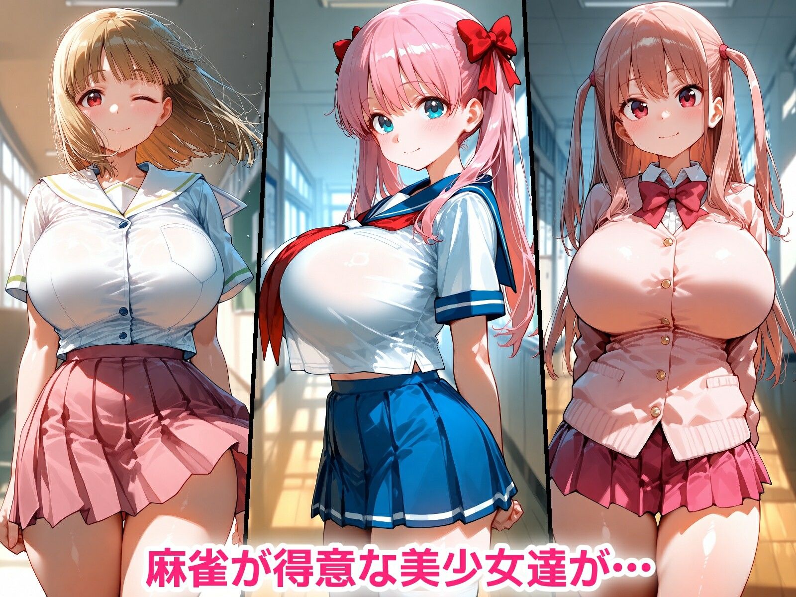 催●おじさんに寝取られる！巨乳雀士たち〜全員メス堕ち・孕ませ〜 サンプル画像1