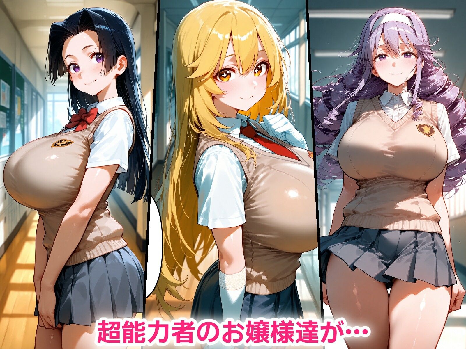催●おじさんに寝取られる！爆乳大能力者たち〜全員メス堕ち・孕ませ〜 サンプル画像1