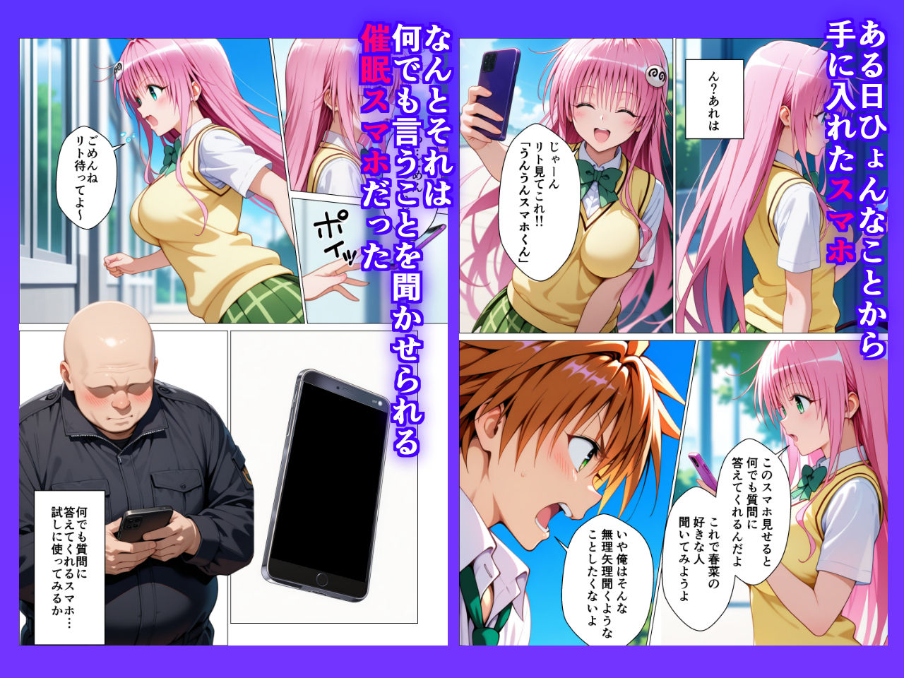 催〇スマホ起動中 あのヒロインはぼくのもの サンプル画像2