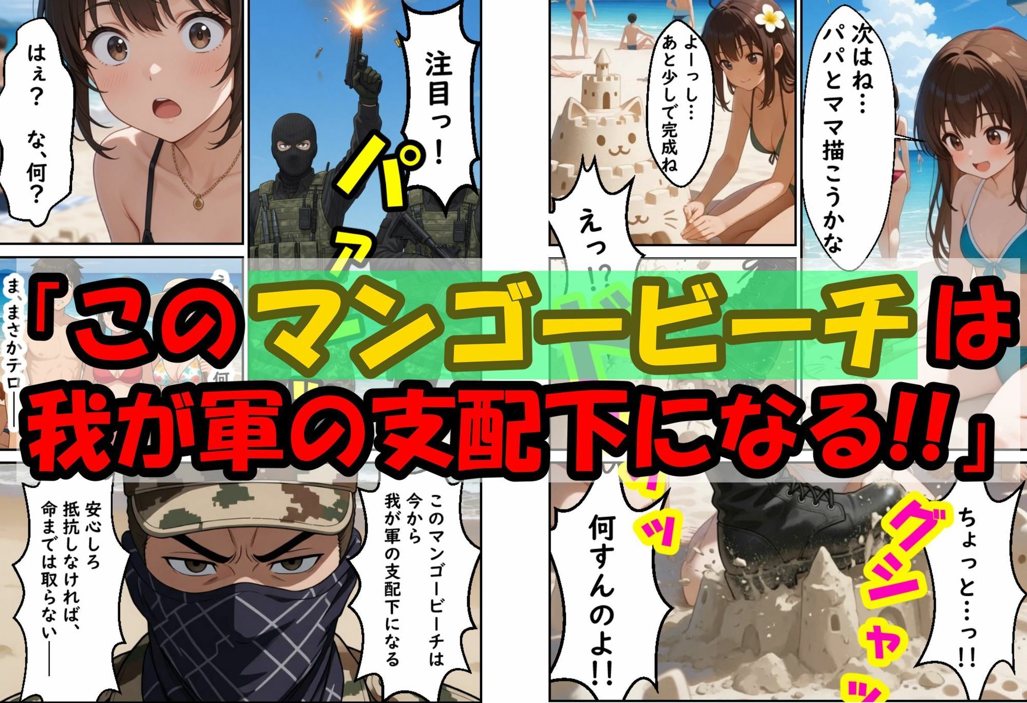 僕の新妻が海に押し寄せたテロリストに犯●れる訳がない サンプル画像2