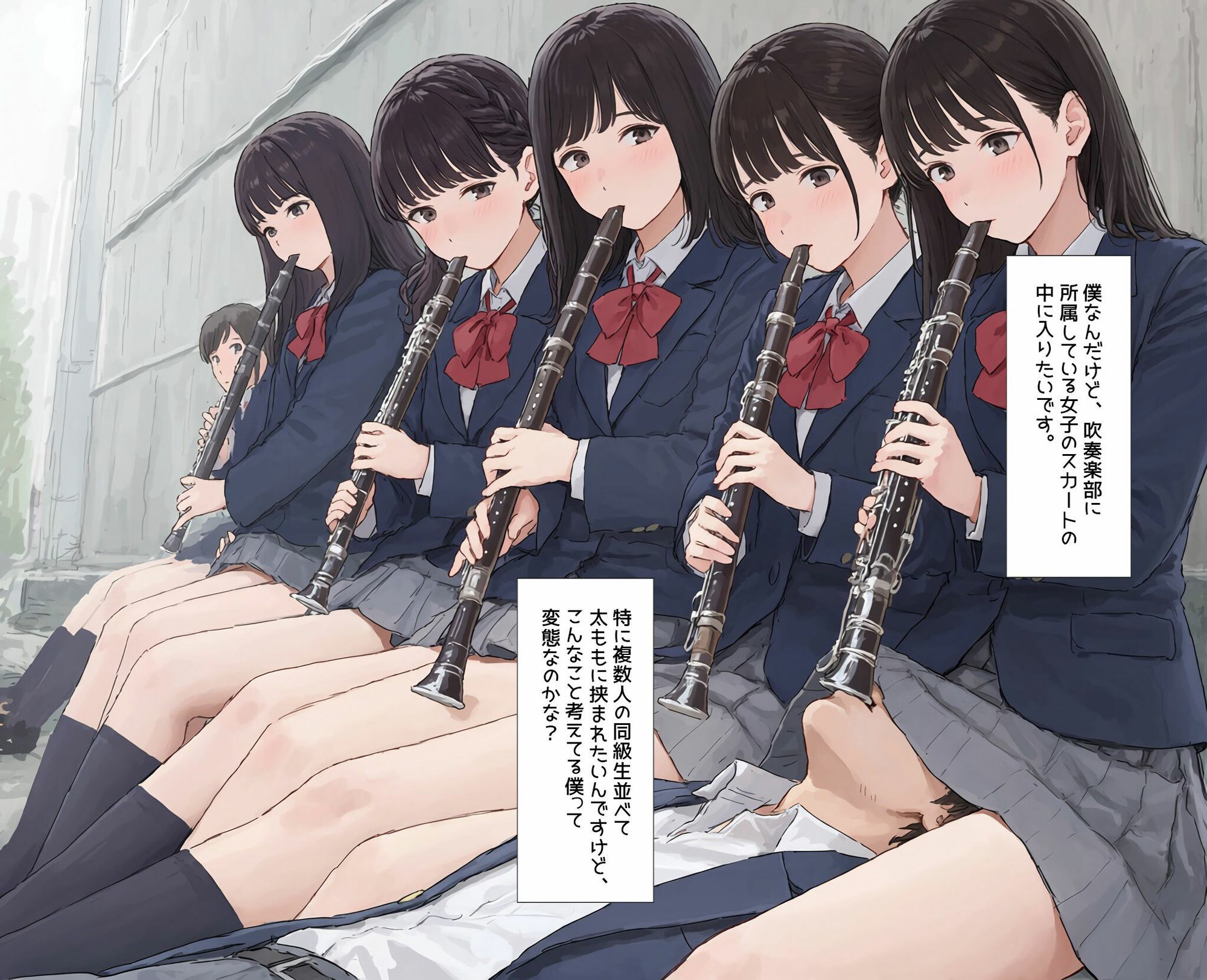 僕はクラリネット吹いている同級生のスカートの中に入りたい サンプル画像1
