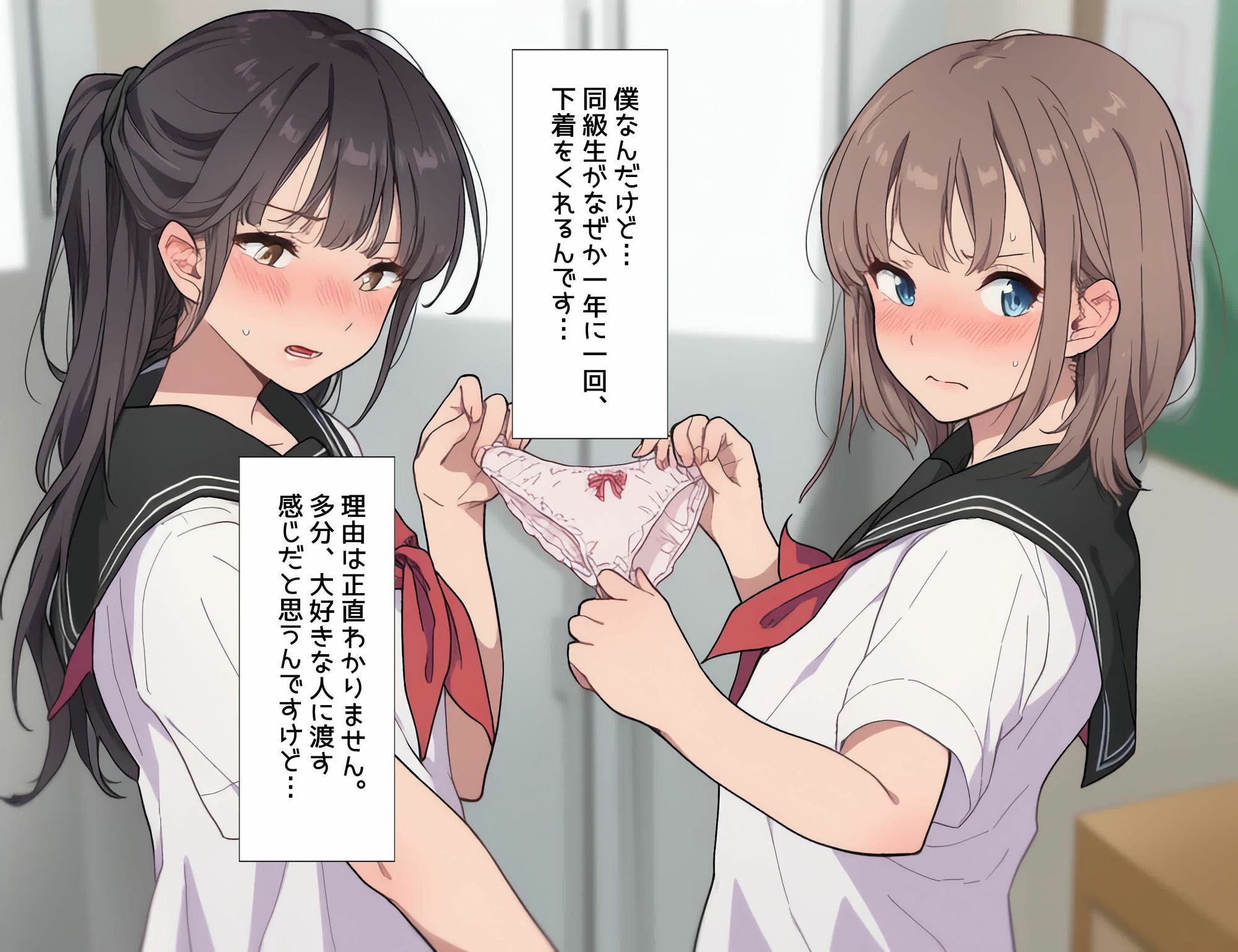 僕は同級生からなぜか下着をもらえる2 サンプル画像1