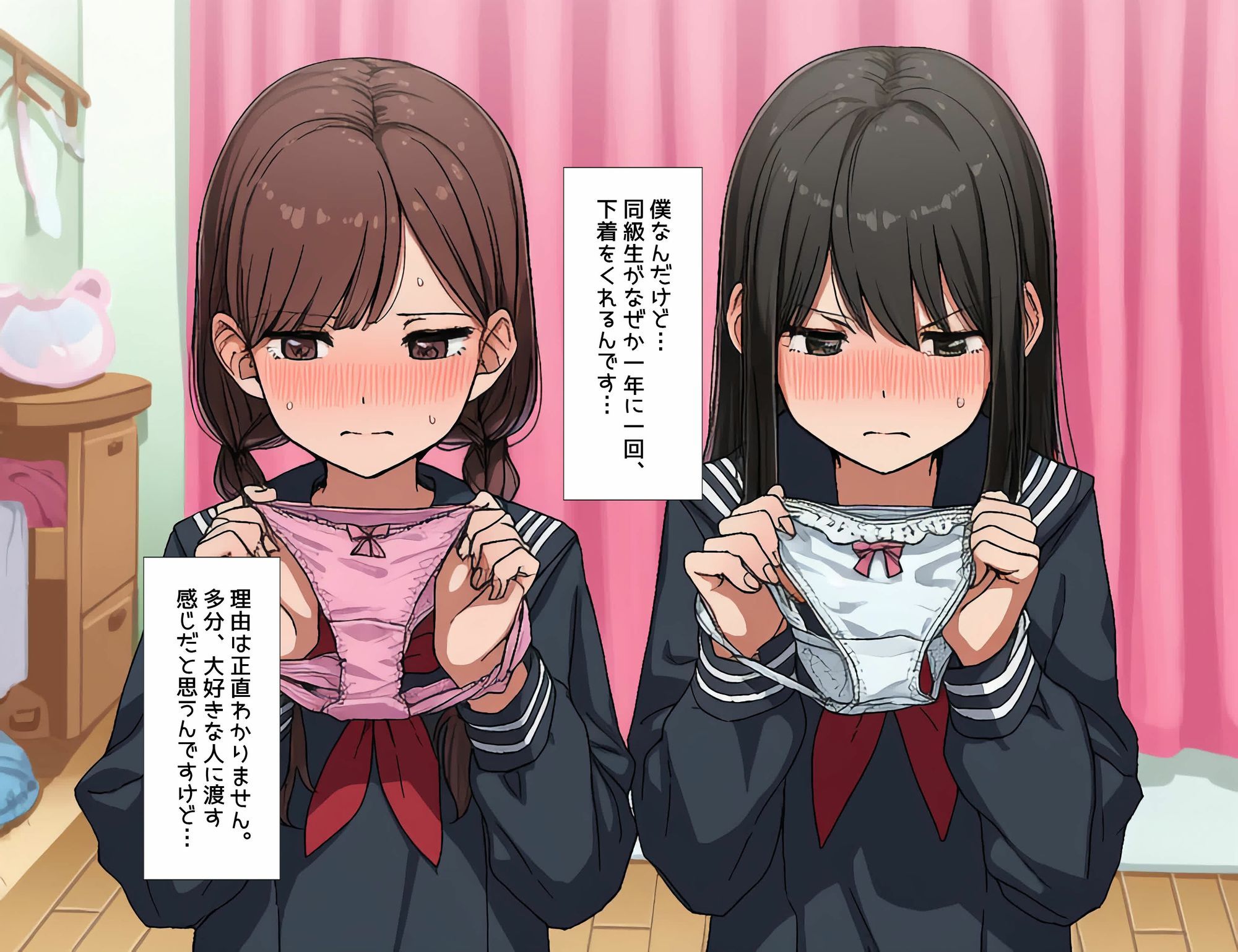 僕は同級生からなぜか下着をもらえる サンプル画像1