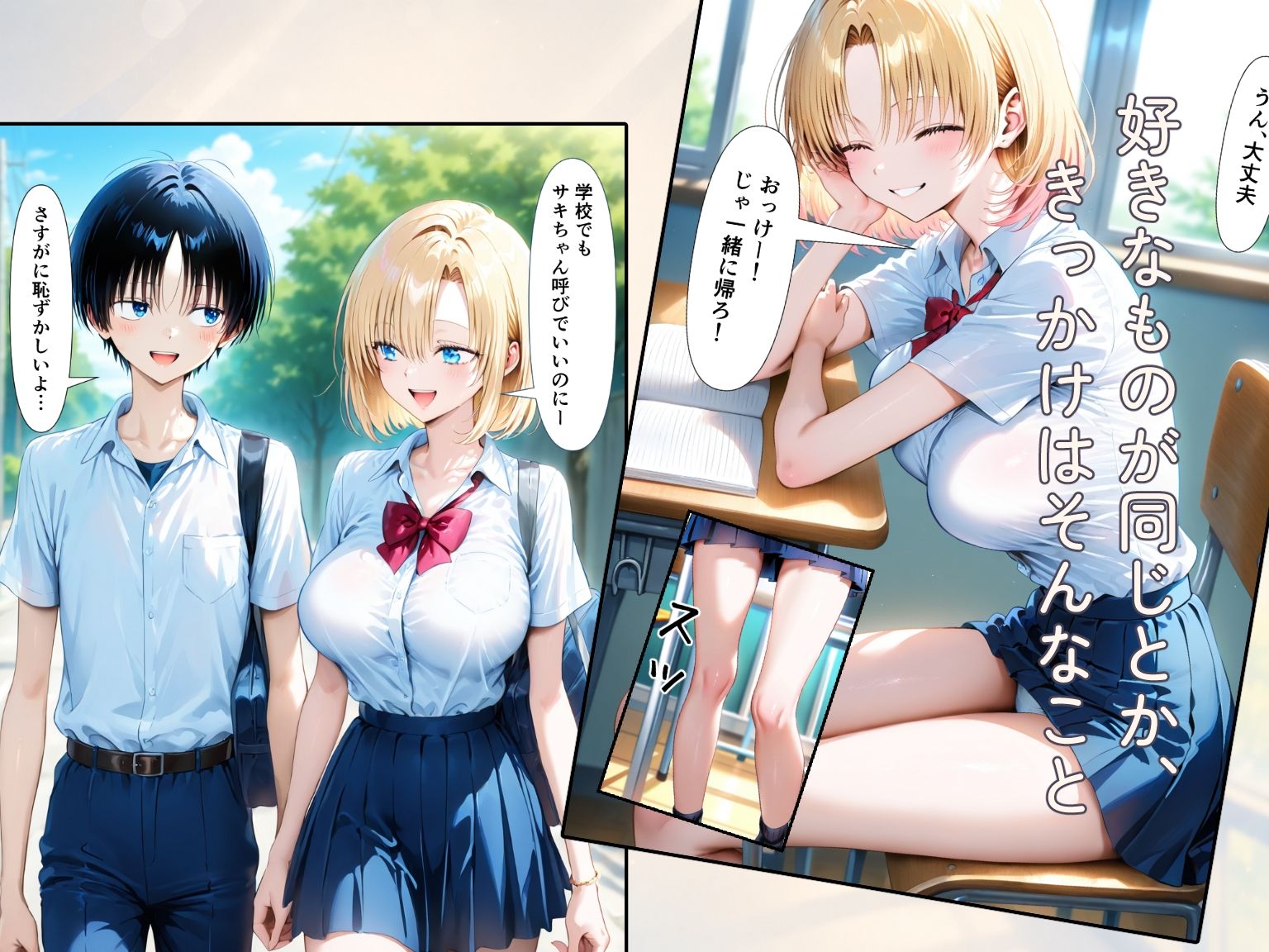 優しいギャルと僕の、甘い放課後 サンプル画像2