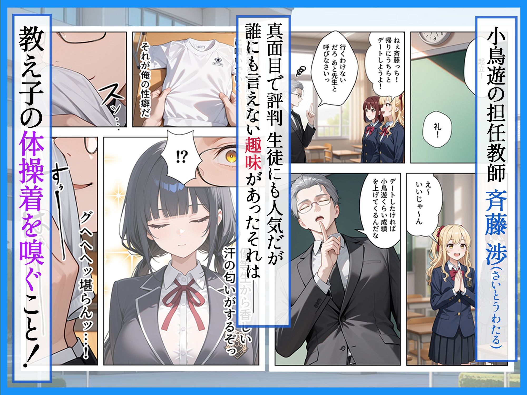 優等生の裏の顔 大好きな先生の弱味を握って寸止めの果てに中出しさせる話 サンプル画像2