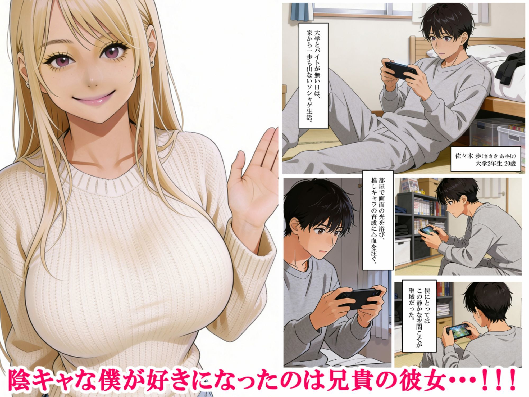 兄貴のメスギャル彼女がエロすぎて、えぐい。 サンプル画像1