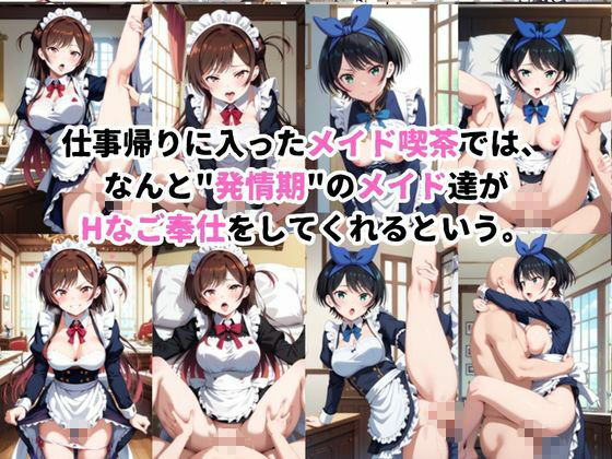 入店注意！発情期メイド喫茶！！〜一○瀬ちづる＆更○瑠夏編〜 サンプル画像1