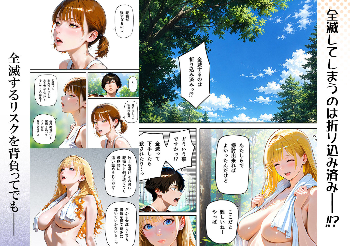 全滅転生 1=媚薬服用痴女戦士達は犯●れて前に進む= サンプル画像4