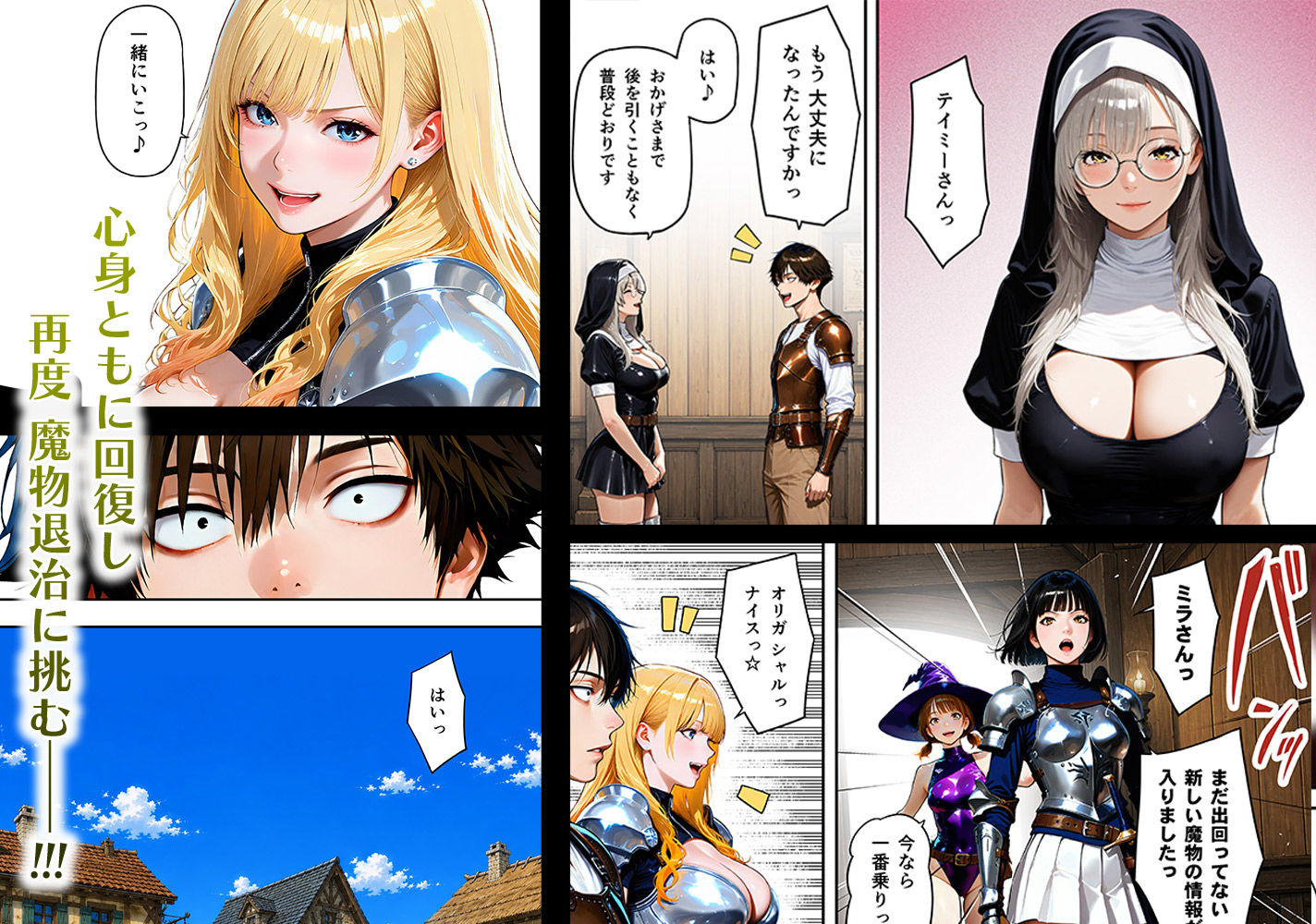 全滅転生 1=媚薬服用痴女戦士達は犯●れて前に進む= サンプル画像7
