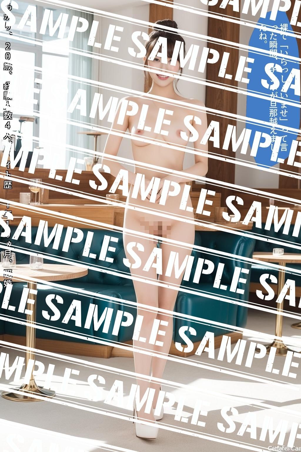 全裸カフェ店員の笑顔接客〜観察専用オナネタ〜 サンプル画像5