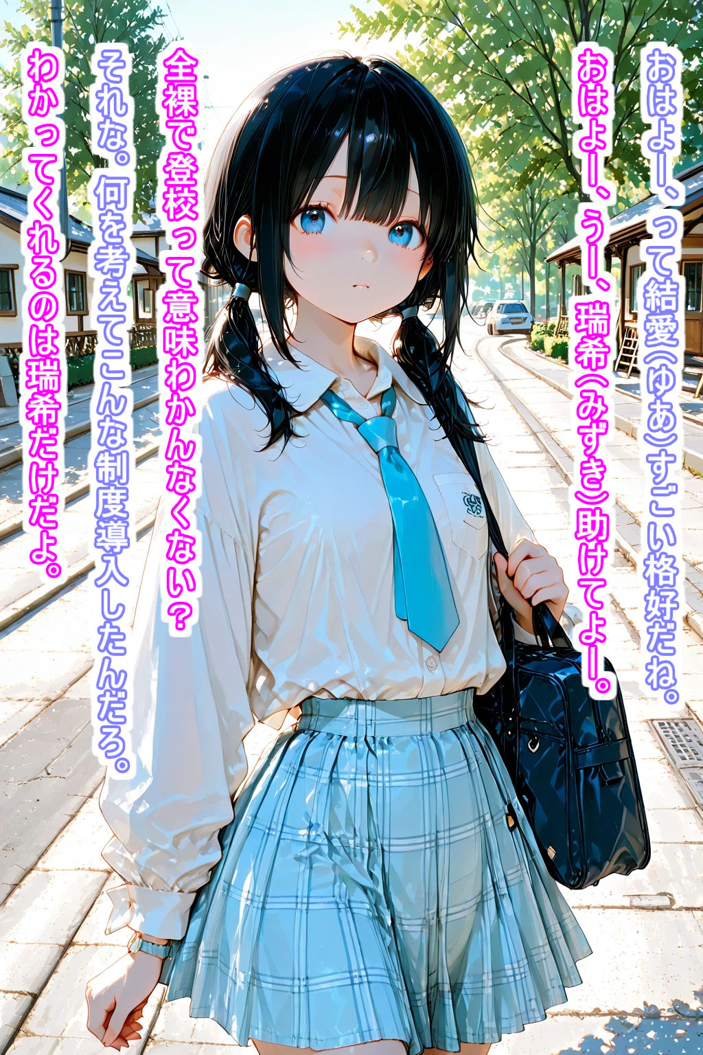 全裸登校制度  結愛の場合  〜クレイジーサイコふたなりレズ  ダリア編〜 サンプル画像8