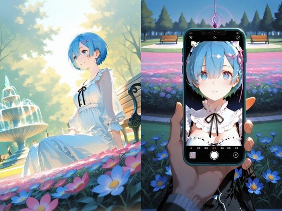 公園の誘惑に堕ちる純白メイド:レ〇編 サンプル画像1