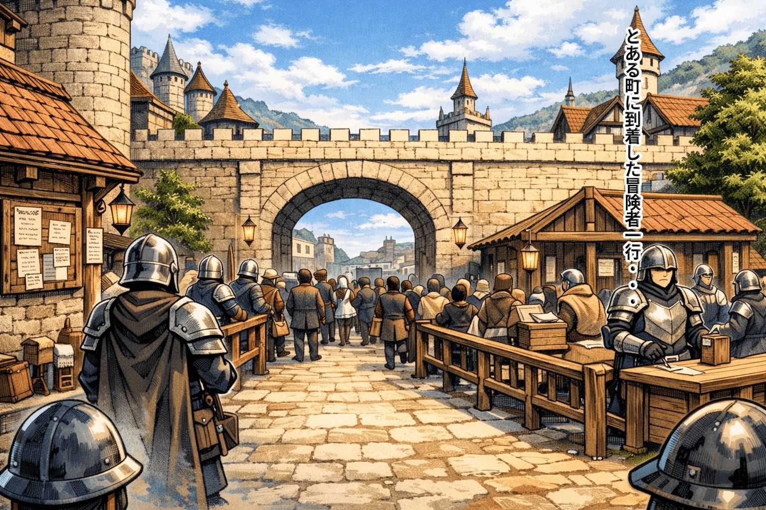 冒険者一行検問所 屈辱の身体検査！？ サンプル画像1