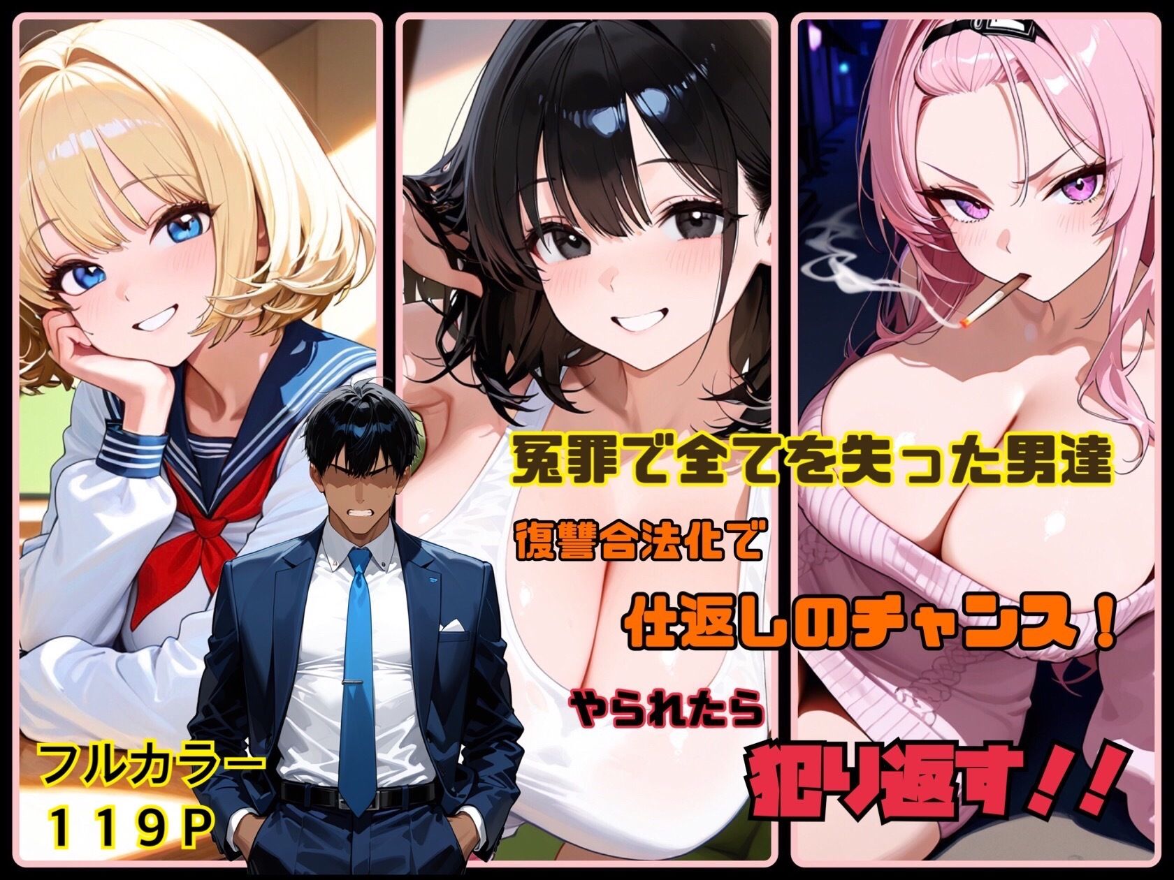 冤罪で全てを失った男達  復讐合法化で仕返しのチャンス！  やられたら犯り返す！！ サンプル画像1