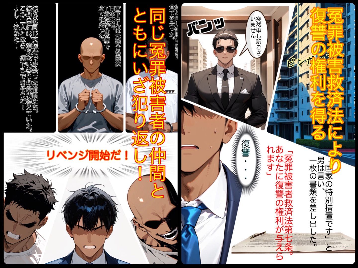冤罪で全てを失った男達  復讐合法化で仕返しのチャンス！  やられたら犯り返す！！ サンプル画像3