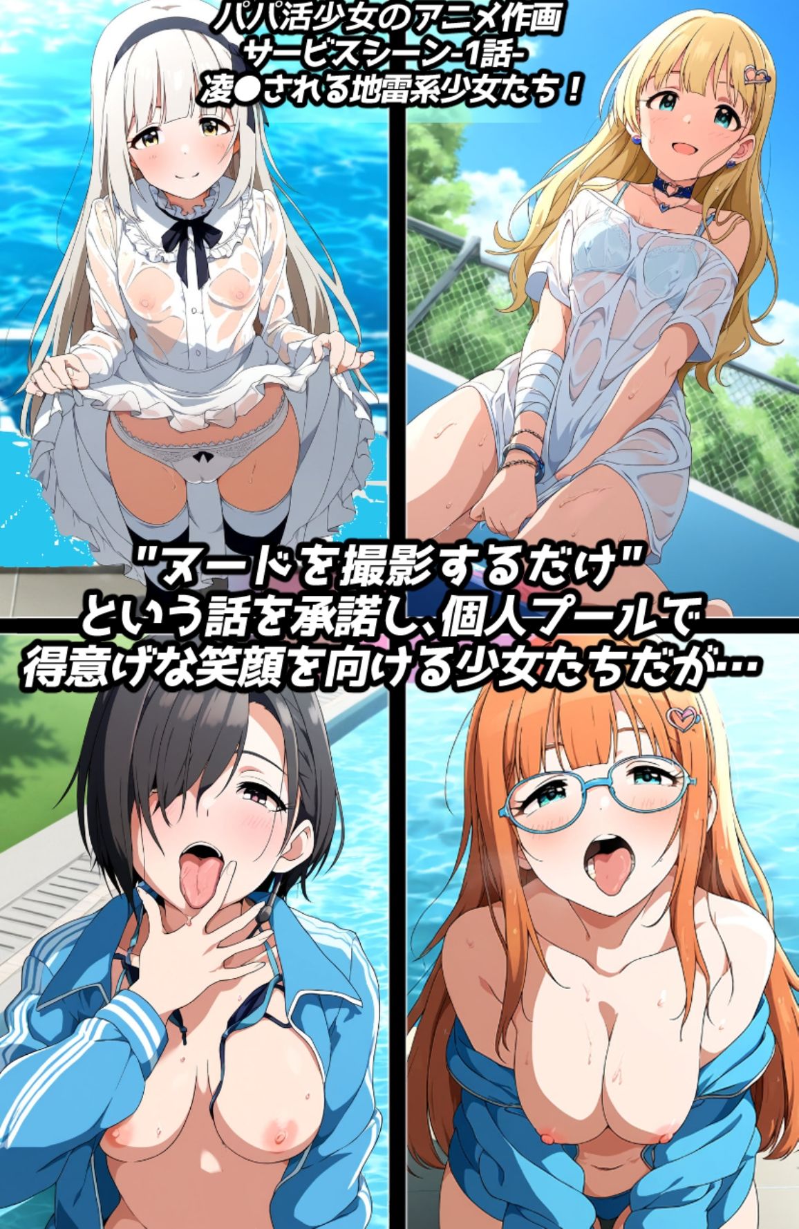 凌●＆わからせフェチ特化 2020年代アニメ作画特集 凌●される地雷系少女たち その1 -500枚を撮影- サンプル画像1
