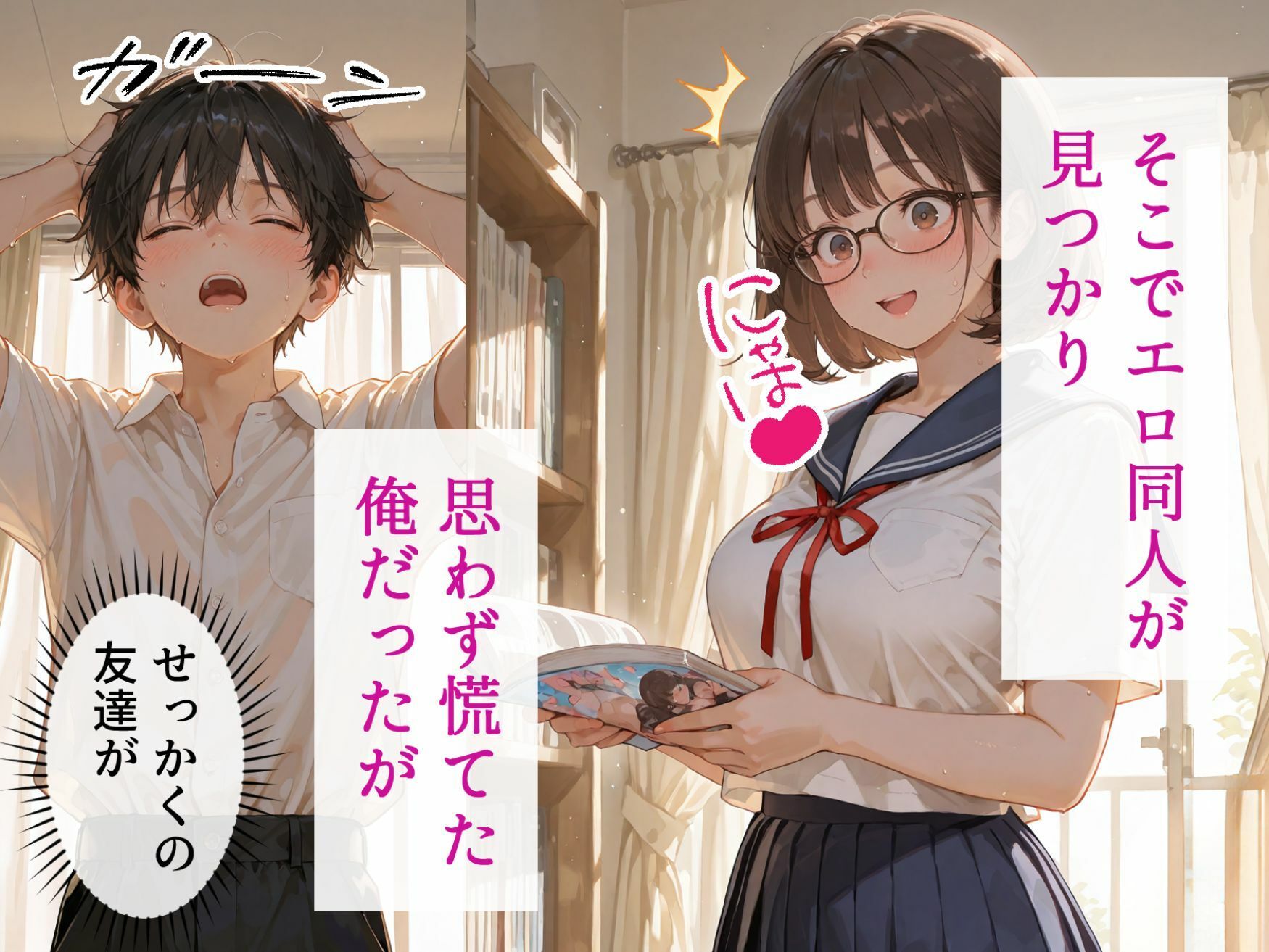 処女と童貞のオタクな二人が発情し過ぎて精液まみれになった件 サンプル画像5