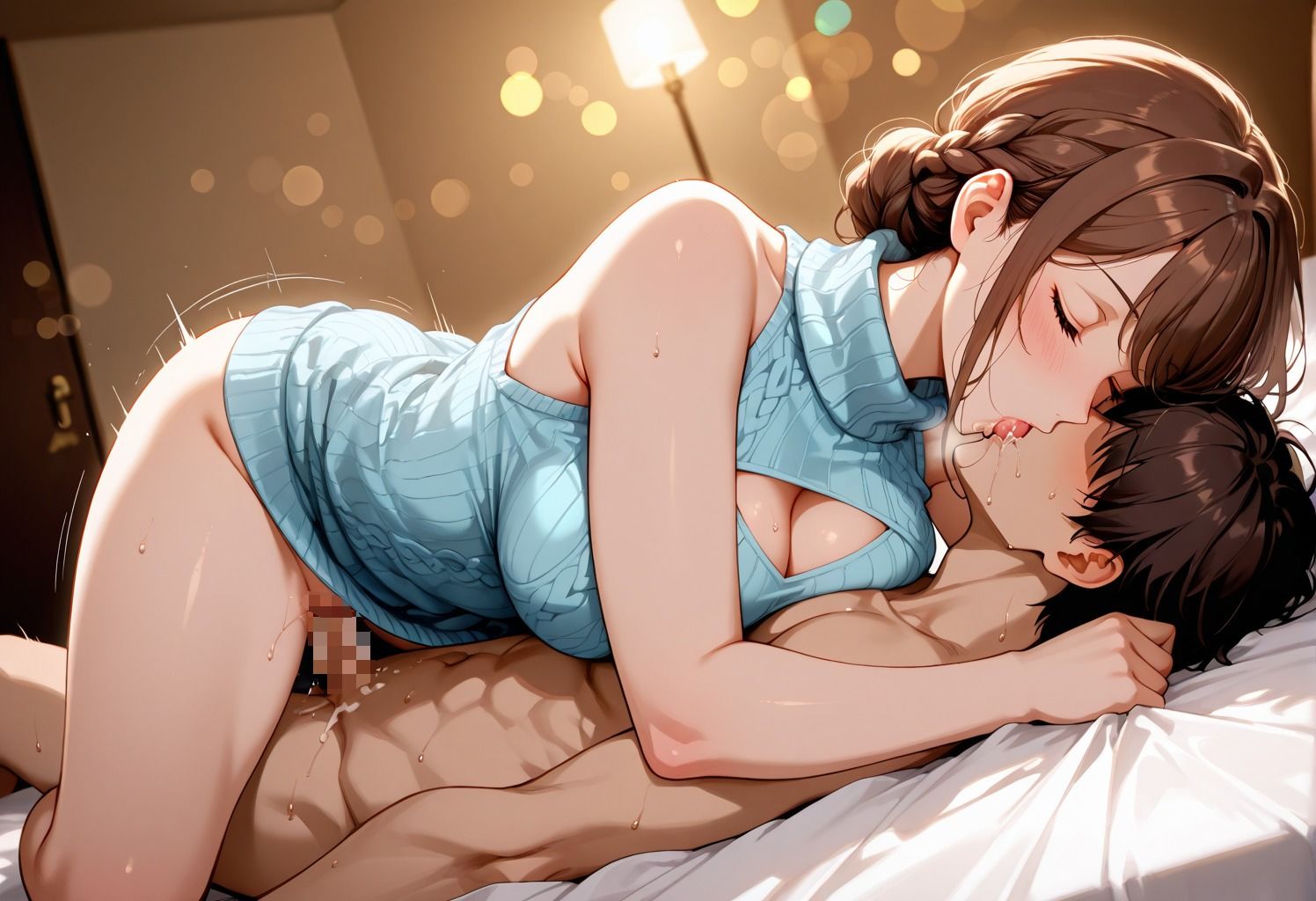 出張先ホテルの手違いで陰キャで女性慣れしていない部下と… まさかの相部屋 サンプル画像4