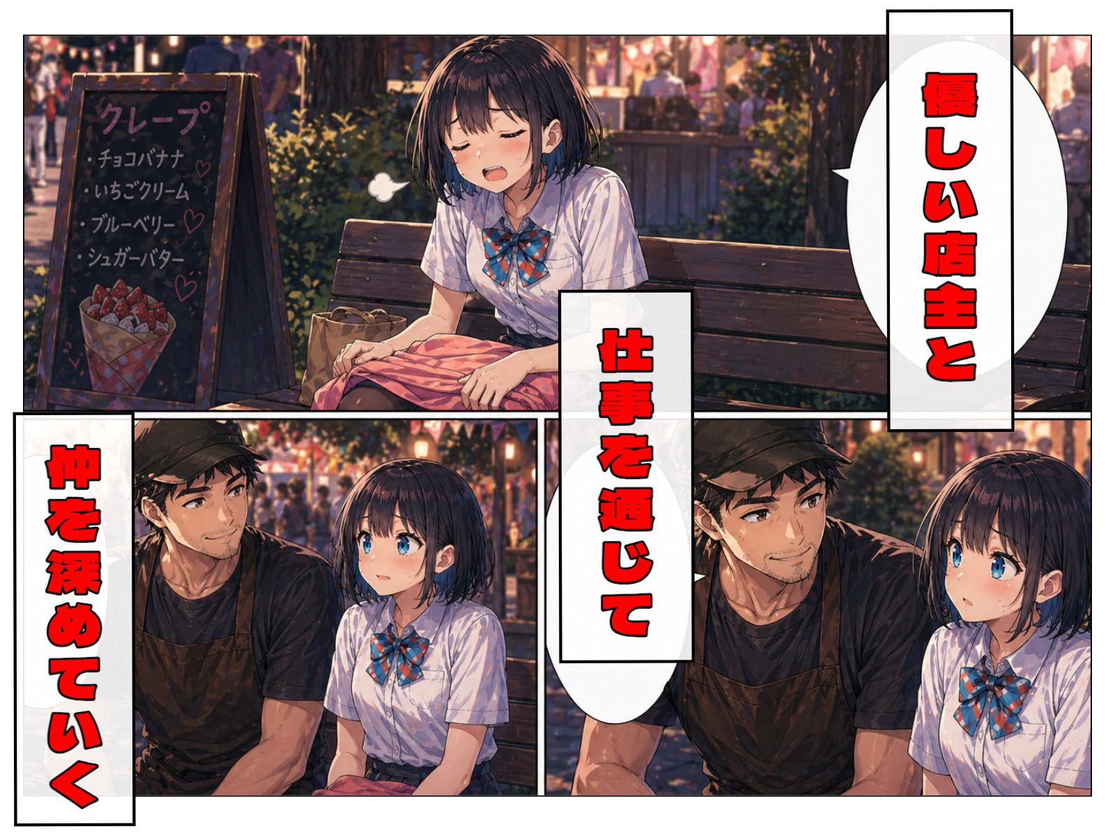 初めてのバイトは、優しすぎる店主と サンプル画像3