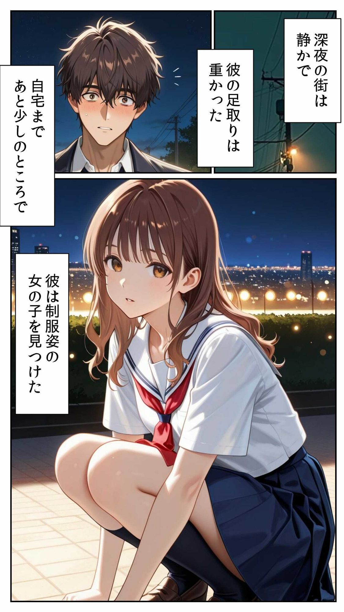 制服の誘惑 〜深夜の過ちと運命の再会〜 サンプル画像1