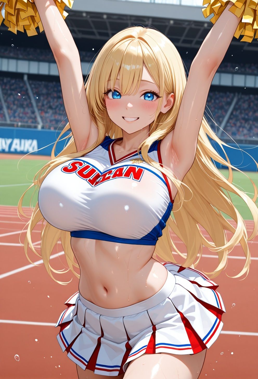 勝利のご褒美は爆乳チア部員の濃厚中出しご奉仕 サンプル画像2
