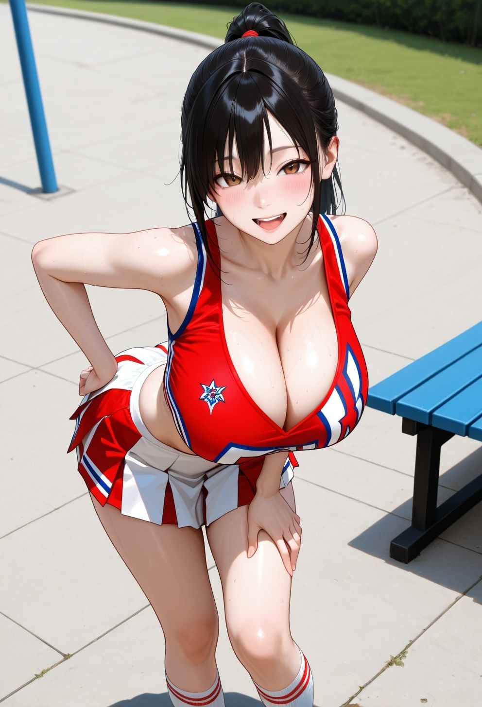 勝利のご褒美は爆乳チア部員の濃厚中出しご奉仕 サンプル画像3